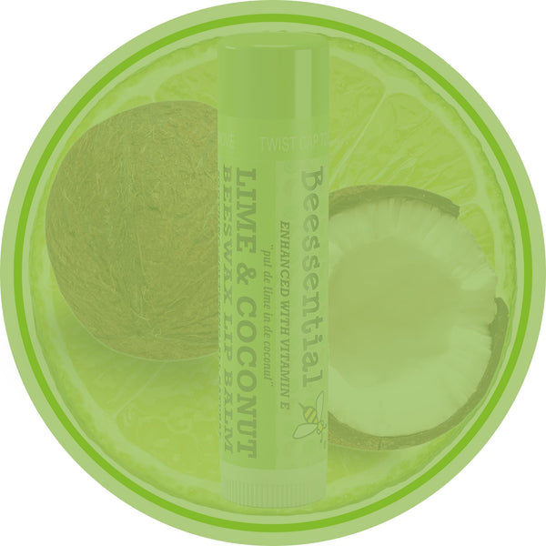 Coconut Lime Lip Balm - Natural, Hydrating, and Nourishing | Beessential - Beessential