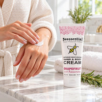 Grapefruit Rosemary Hand & Body Cream for Dry Skin - Beessential