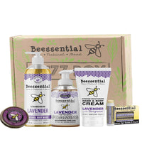 Beessential Lavender Bliss Gift Set with lavender body care products handcrafted with natural ingredients.