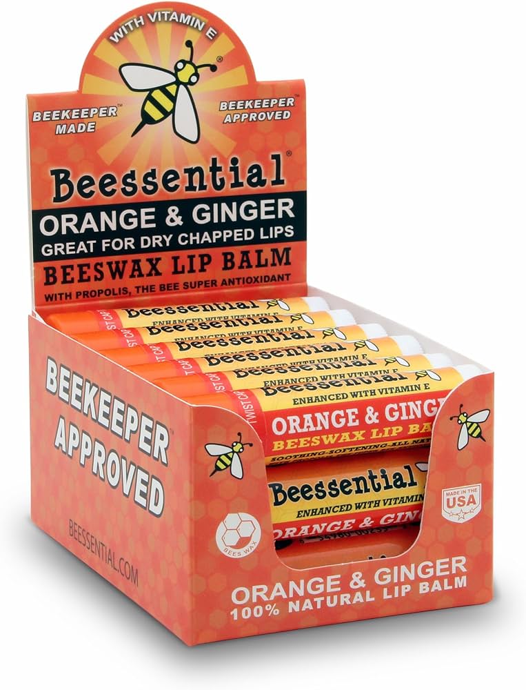 Orange Ginger Beeswax Lip Balm - Beessential