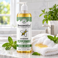 Peppermint Body Wash with All Natural Essential Oils - Beessential