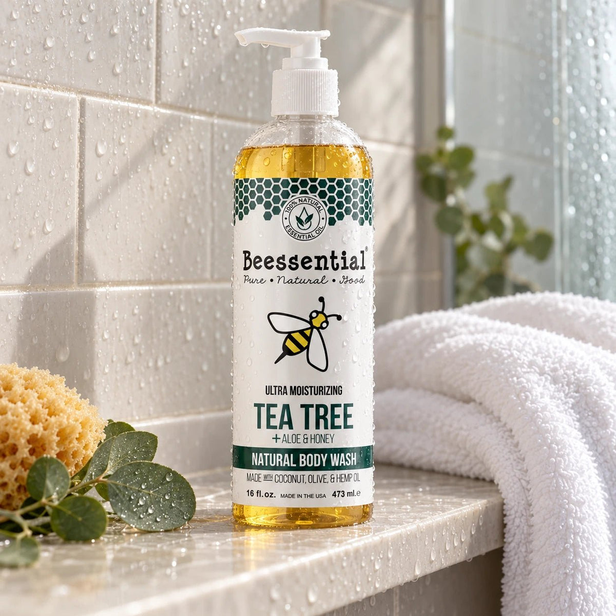 Tea Tree Body Wash – Natural & Clarifying | Sulfate-Free - Beessential