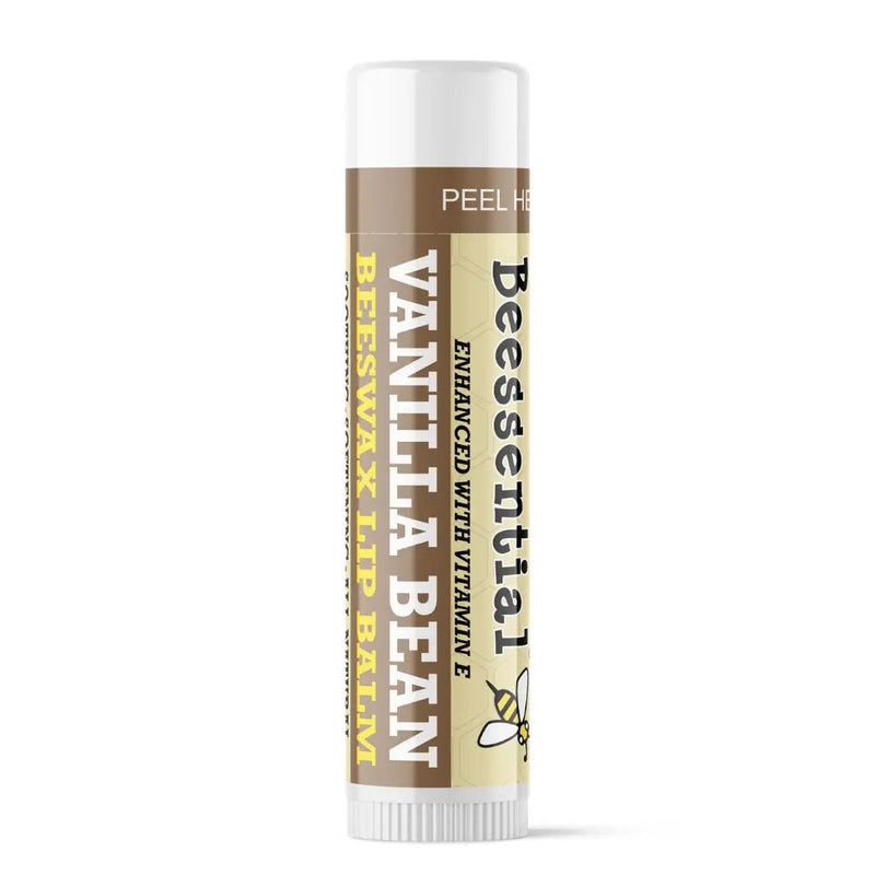 Vanilla Bean Beeswax Lip Balm is a smooth, comforting natural balm with a classic vanilla flavor