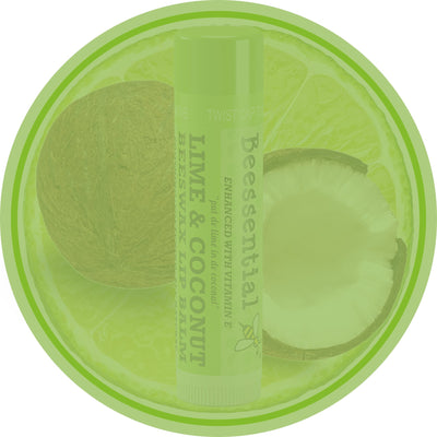 Coconut Lime Lip Balm is a bright tropical beeswax balm that feels sunny, smooth, and easy to wear