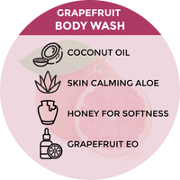Grapefruit Body Wash with Lemongrass - Energizing & Refreshing - Beessential