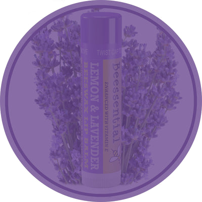 Lemon Lavender Lip Balm brings together bright citrus and soft floral notes in a natural beeswax balm