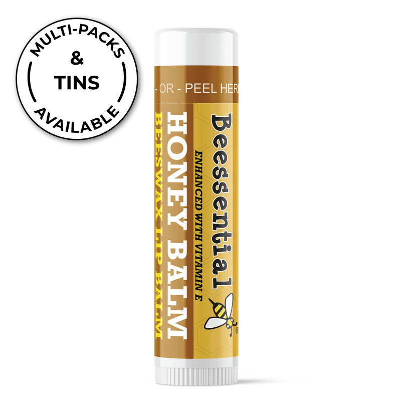 Beessential Natural Beeswax Honey Lip Balm tube