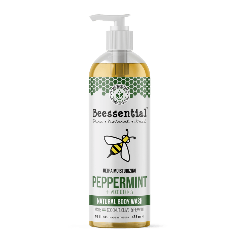 Peppermint Body Wash with All Natural Essential Oils - Beessential