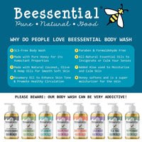 Peppermint Body Wash with All Natural Essential Oils - Beessential