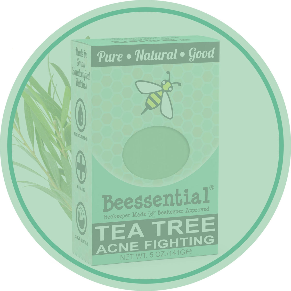 Tea Tree Oil Bar Soap - Natural & Sulfate - Free - Beessential